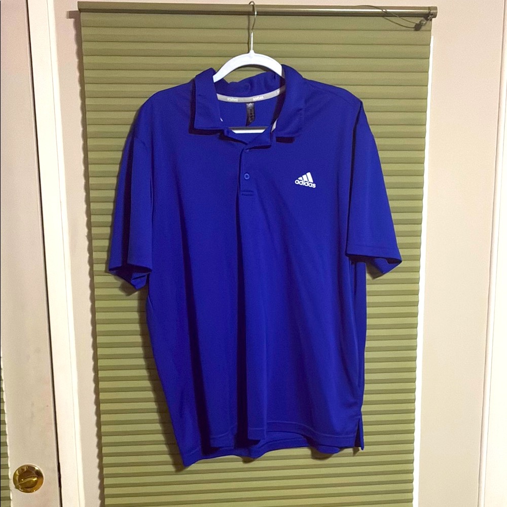 Adidas Blue Performance Polo Shirt
